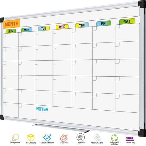 Magnetic Whiteboard Calendar