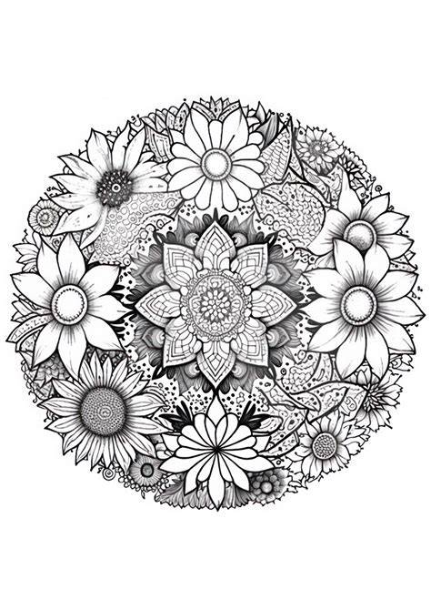 Mandala Flowers Coloring Pages