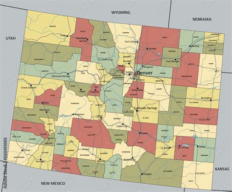 Map Of Colorado Printable