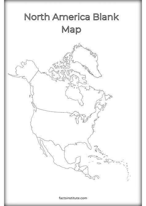 Map Of North America Blank Printable