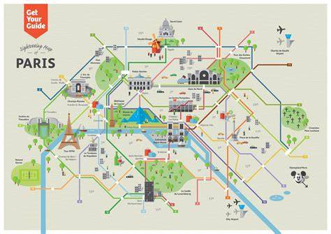 Map Of Paris Attractions Printable