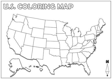 Map Of The United States Color