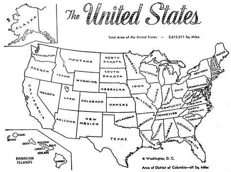 Map Of United States Coloring Page