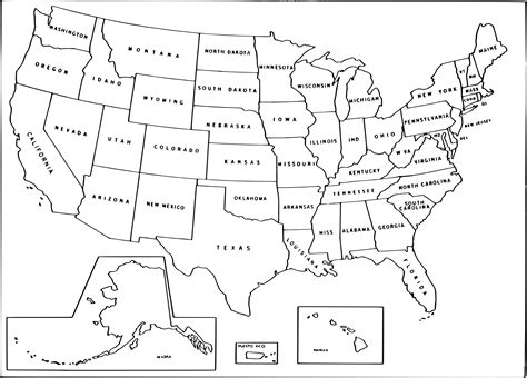 Map Of Usa Coloring Page