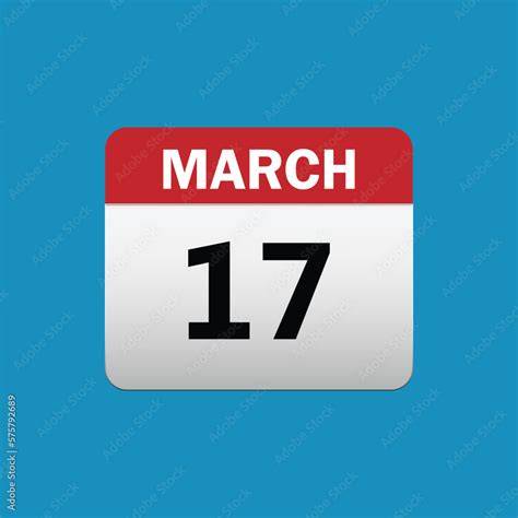 March 17th Calendar