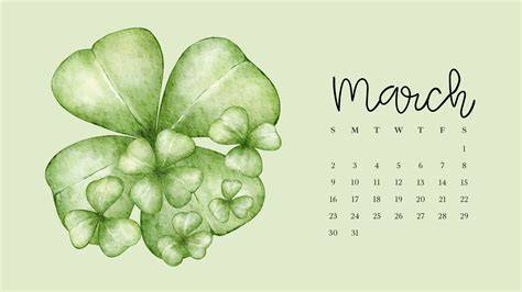 March 2025 Desktop Calendar Wallpaper