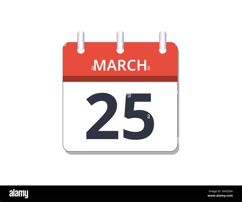 March 25th Calendar