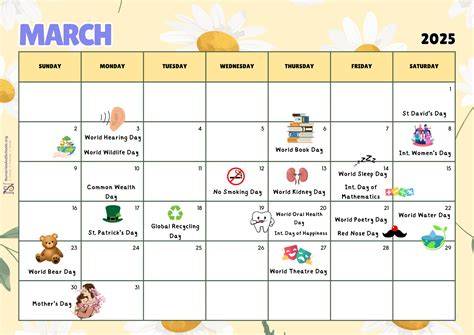 March Calendar 2025 Events