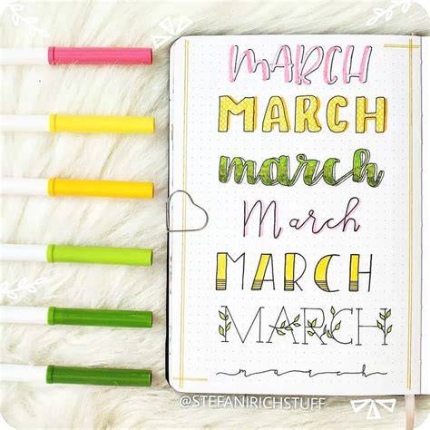 March Calendar Header