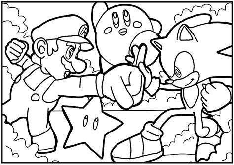 Mario And Sonic Colouring Pages