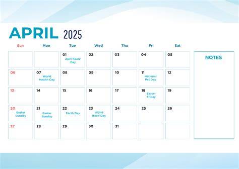 april 2025 calendar
