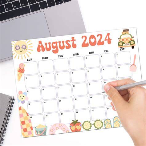 august 2024 calendar cute