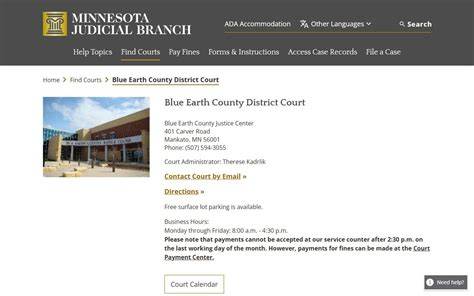 blue earth county court calendar