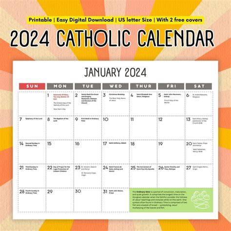 catholic calendar 2024