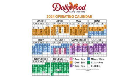 dollywood crowd calendar