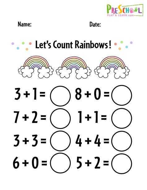 Math Worksheets For Kindergarten Printable