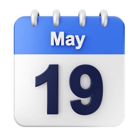 May 19th Calendar