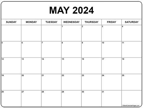 May 2024 Printable Calendar