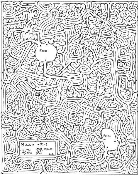 Maze Printables For Adults
