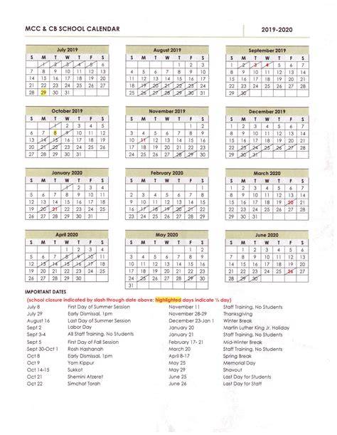 Mcc Calendar 2025