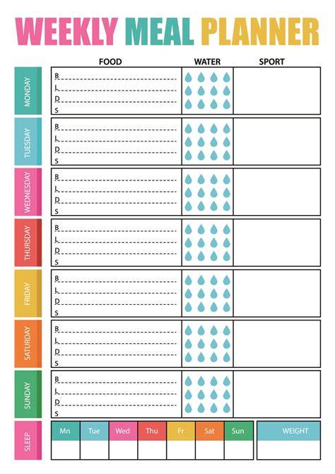 Meal Plan Calendar Printable