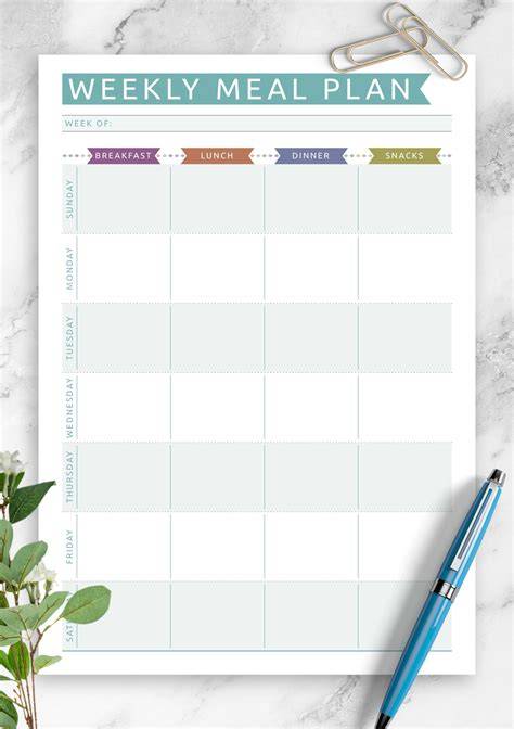 Meal Plan Printable
