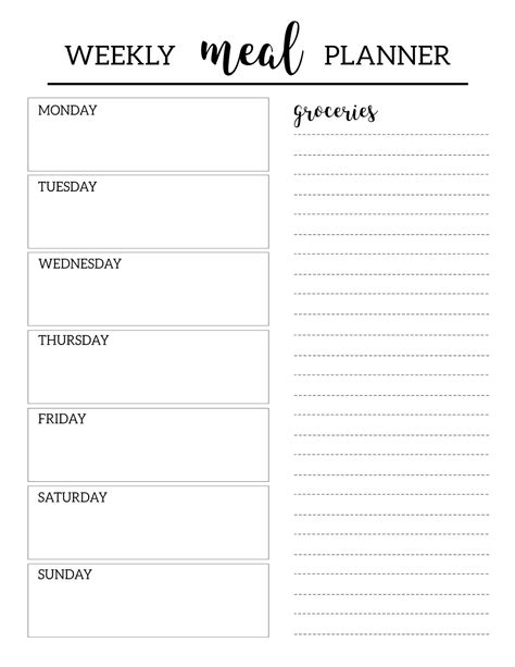 Meal Prep Printable