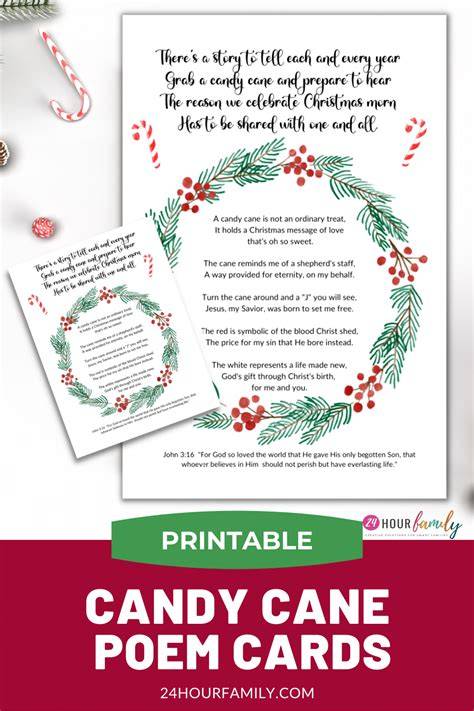Meaning Of The Candy Cane Printable