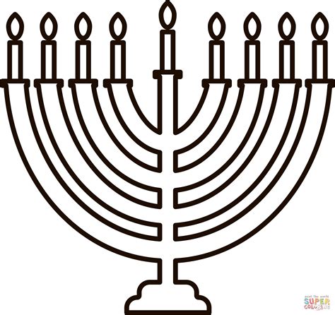 Menorah Colouring Page