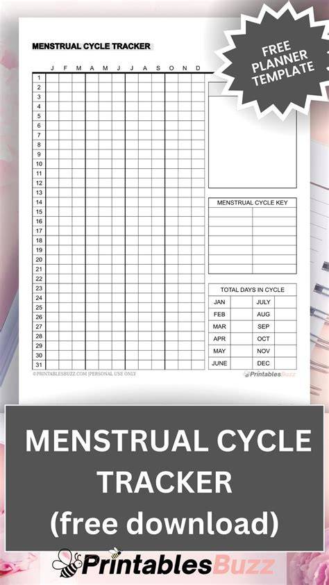 Menstrual Tracker Printable