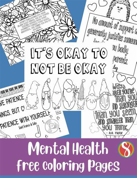 Mental Health Colouring Pages