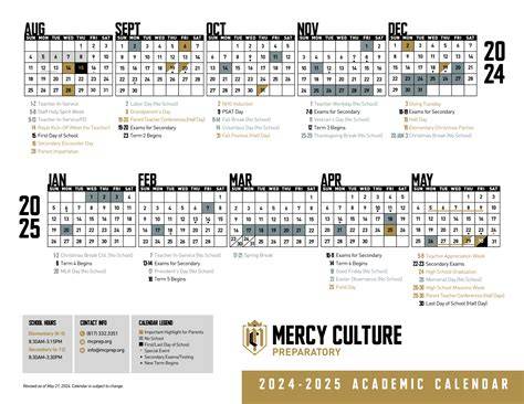 Mercy Academic Calendar Fall 2024