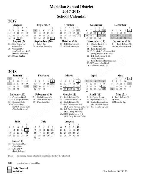 Meriden Ct School Calendar