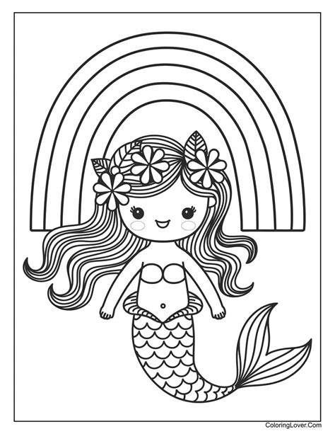 Mermaid Coloring Page Printable