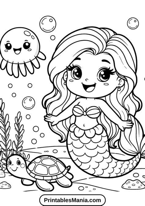 Mermaid Coloring Pages Printable Free