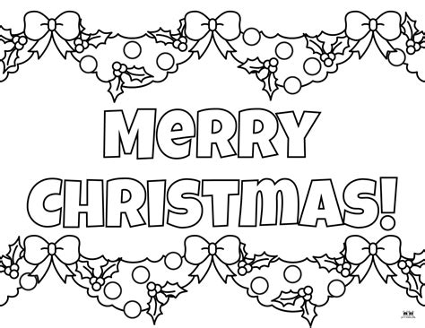 Merry Christmas Coloring Page