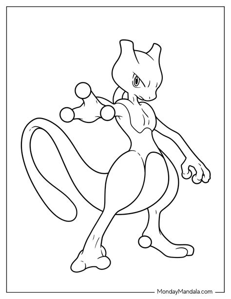 Mewtwo Coloring Pages
