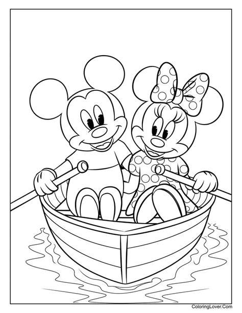 Mickey And Minnie Coloring Pictures