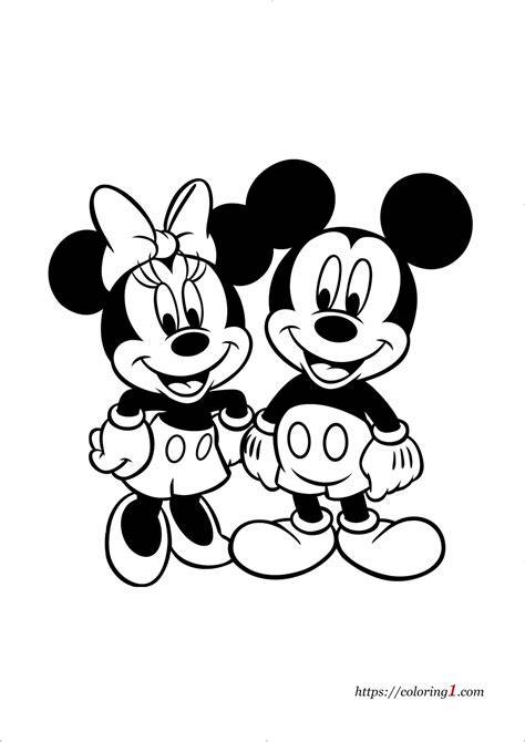 Mickey And Minnie Coloring Sheets