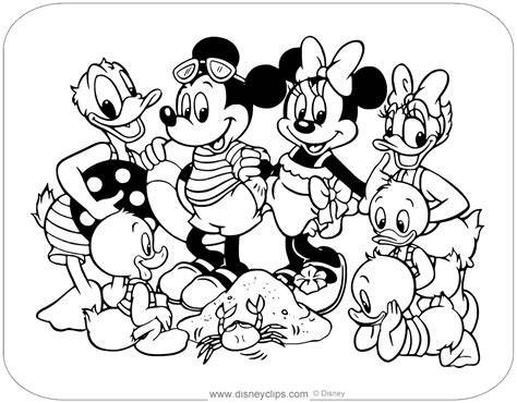 Mickey Mouse And Friends Colouring Pages