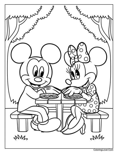 Mickey Mouse And Minnie Mouse Coloring Pages