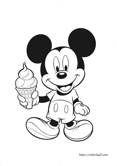 Mickey Mouse Coloring Sheet