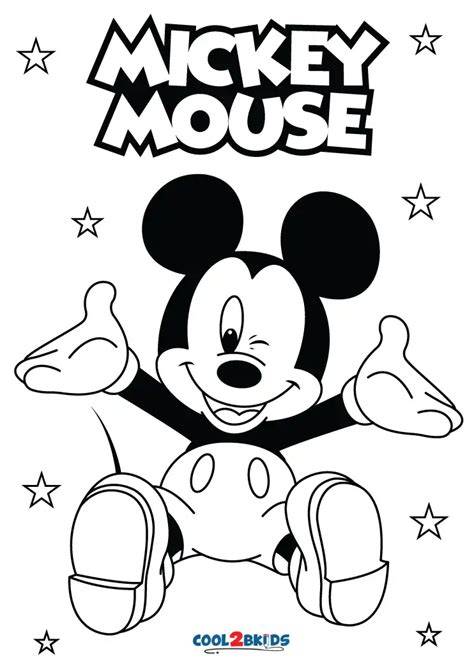 Mickey Mouse Coloring Template