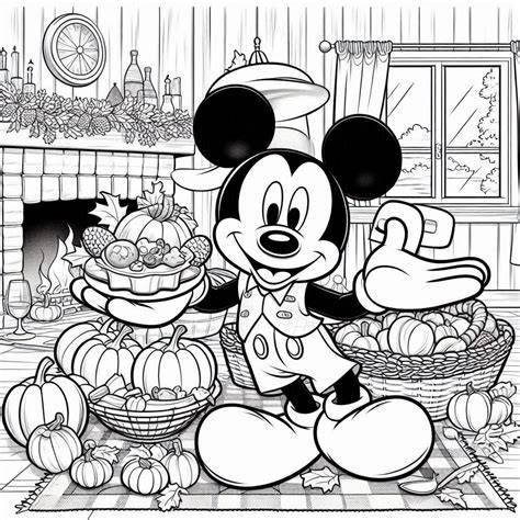 Mickey Mouse Thanksgiving Coloring Pages