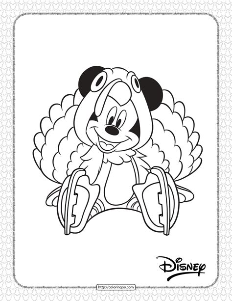 Mickey Thanksgiving Coloring Pages