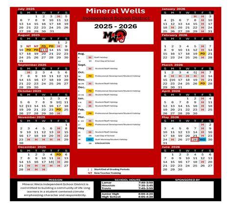 Mineral Wells Isd Calendar