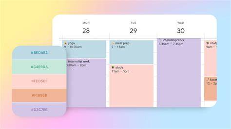 12 calendar colors