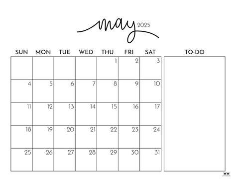 free printable may 2025 calendar