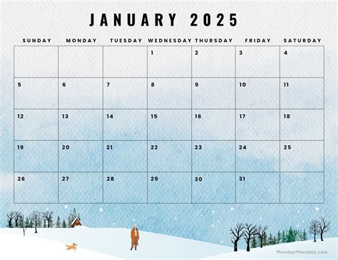 january 2025 calendar