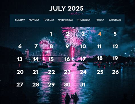 july 2025 calendar